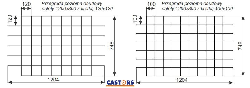 PRZEGRODA POZIOMA OBUDOWY PALETY 1200X800