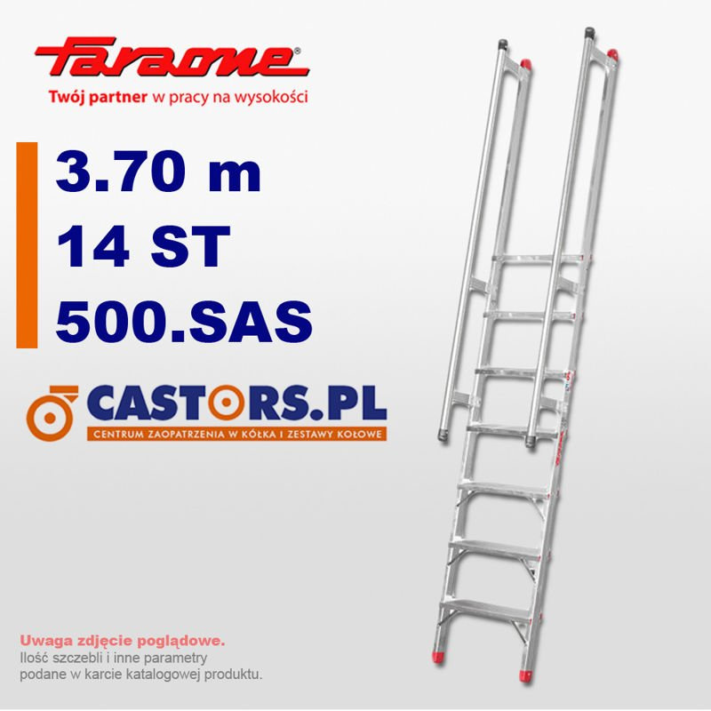 Drabina Aluminiowa Przystawna Z Por Cz Faraone Mod Sas Typ Sas